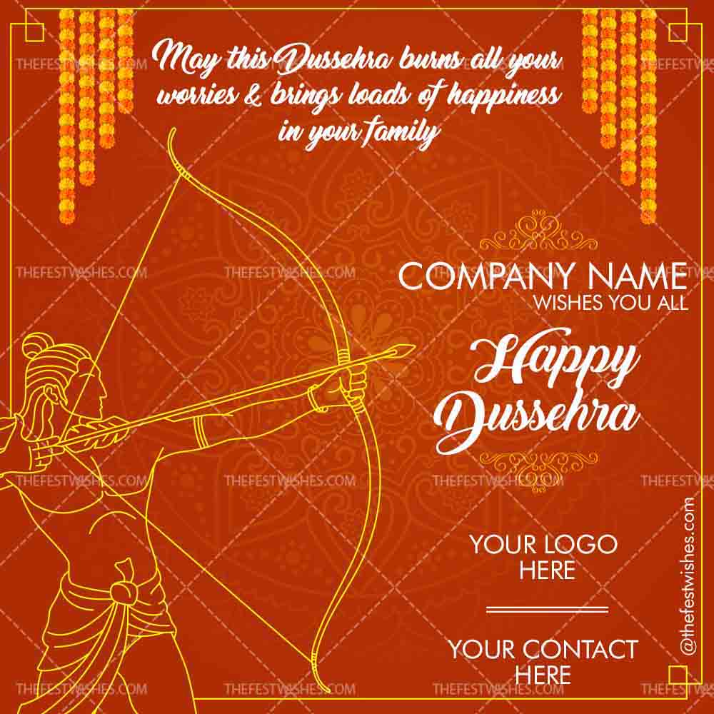 Dussehra Wishes Greeting 1 | Customized festival wishes with name