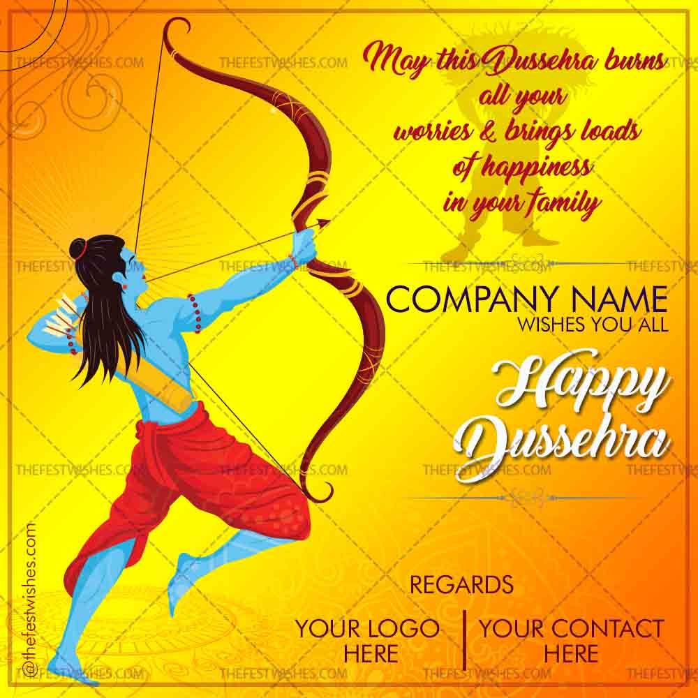 Dussehra Wishes Greeting 3 | Customized festival wishes with name