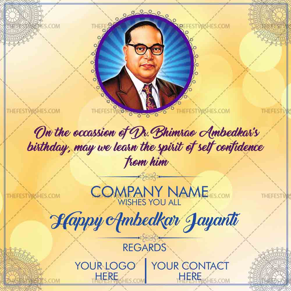 Ambedkar Jayanti Wishes Greeting 1 | Customized festival wishes ...
