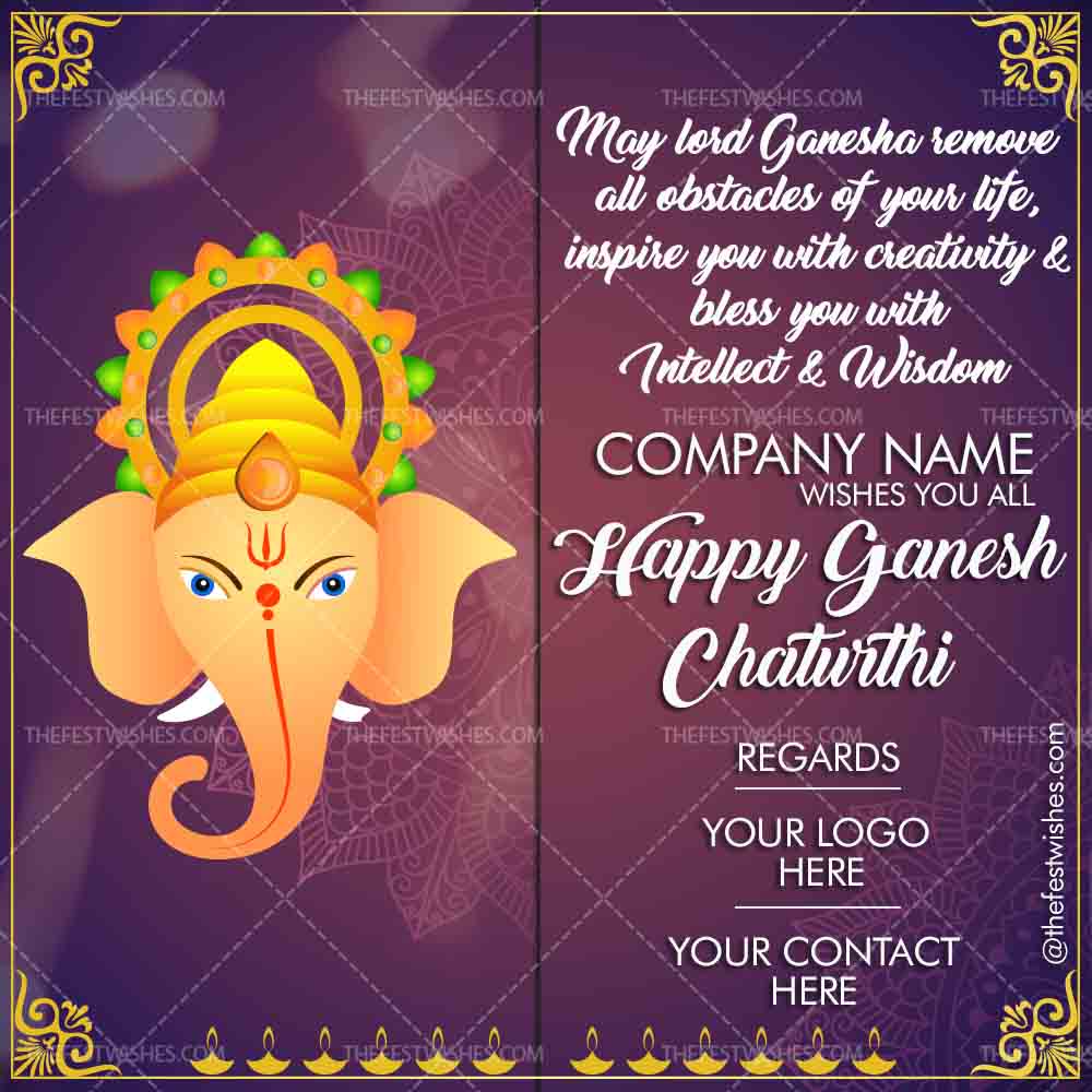 Ganesh Chaturthi Wishes Greeting 3 | Customized festival wishes ...