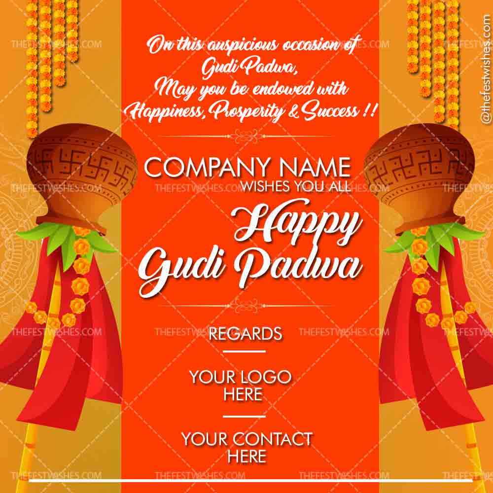 Gudi Padwa/Ugadi Wishes Greeting 3 | Customized festival wishes ...