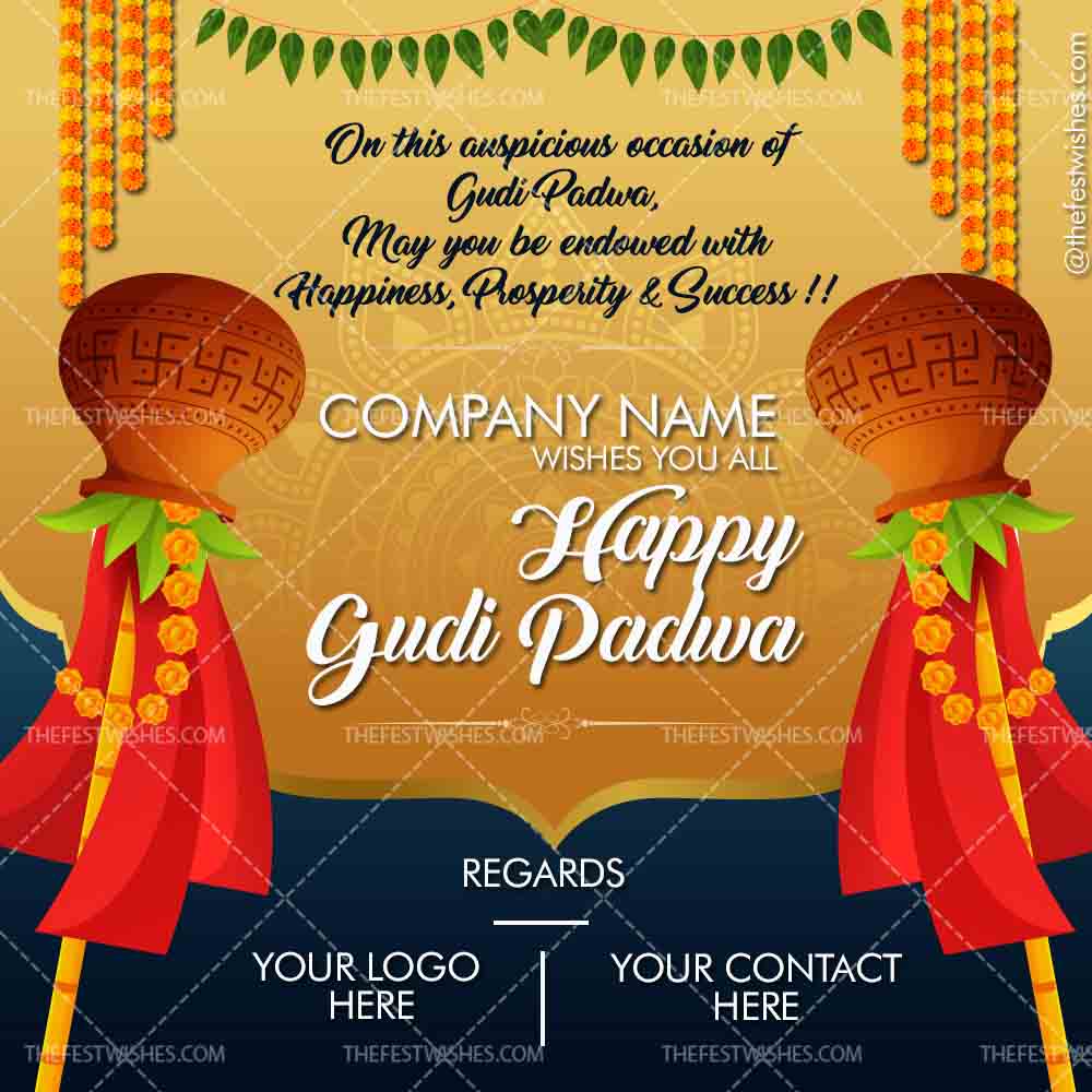 Gudi Padwa/Ugadi Wishes Greeting 4 | Customized festival wishes ...