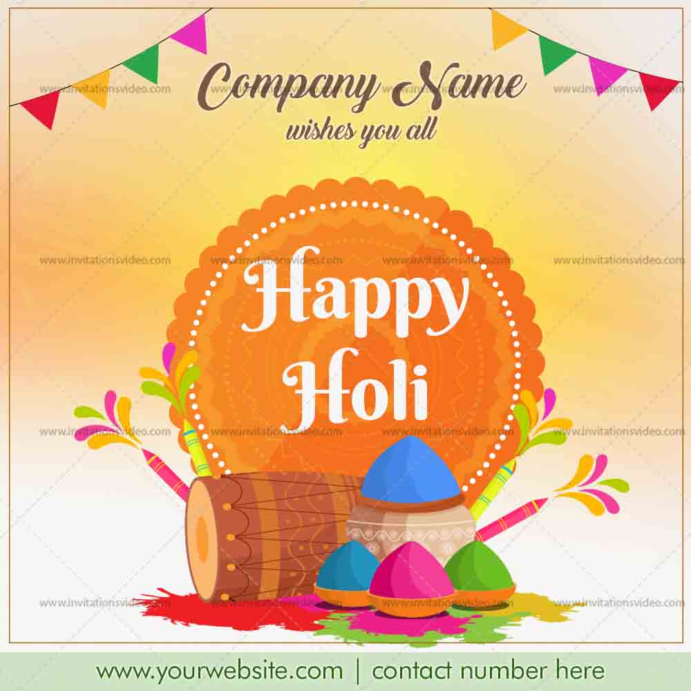 Holi Wishes Greeting 7 | Customized festival wishes with name