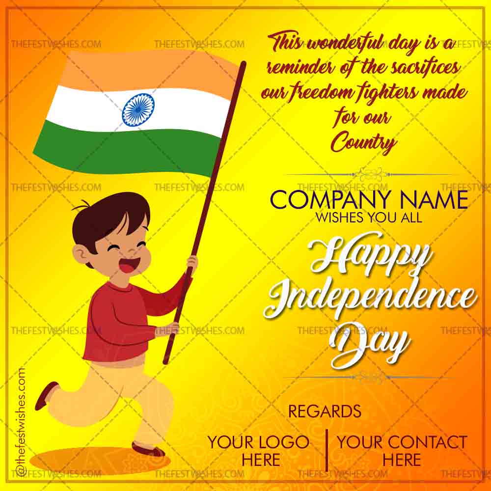 Independence Day Wishes Greeting 1 | Customized festival wishes ...