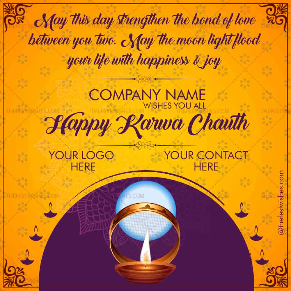 Karwa Chauth Wishes Greeting 3 | Customized festival wishes with name