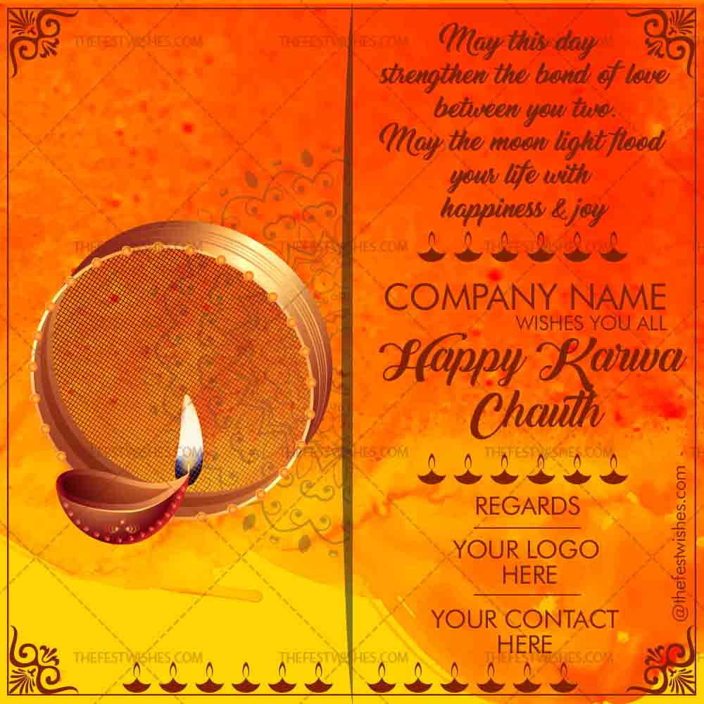 Karwa Chauth Wishes Greeting 4 | Customized festival wishes with name